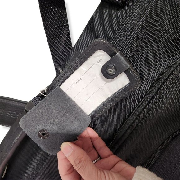 Briggs & Riley Baseline Deluxe Garment Bag Luggage Suitcase Black Leather Nylon - Picture 13 of 13